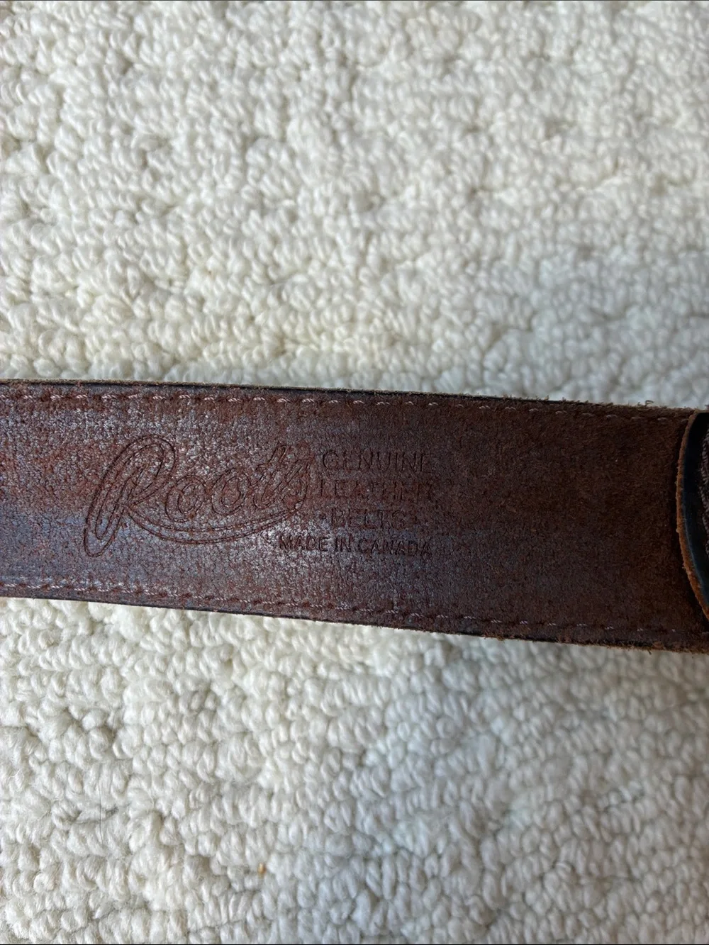 Roots Vintage Women’s Brown Genuine Leather Belt Made Canada 🇨🇦 Size 4 - Picture 6 of 10
